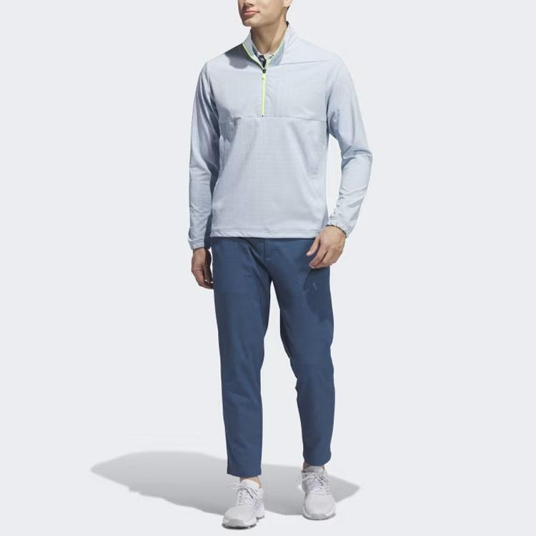 adidas Ultimate365 Tour Wind.Rdy Half-Zip Pullover Einfarbig Langarmjacke Herrenjacke Hellblau IJ9831