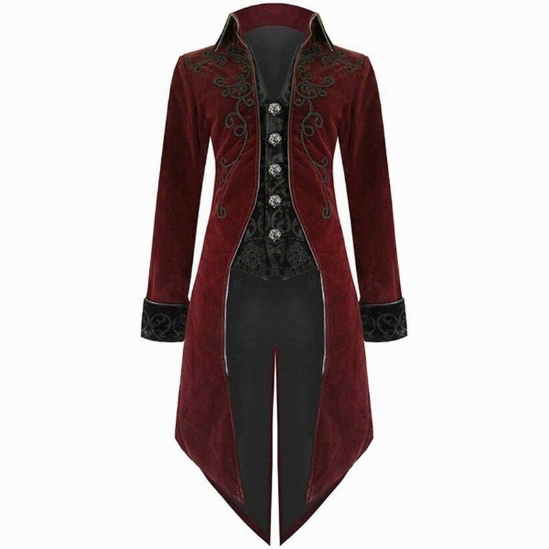 European-Style Court Gothic Evening Dress Lapel