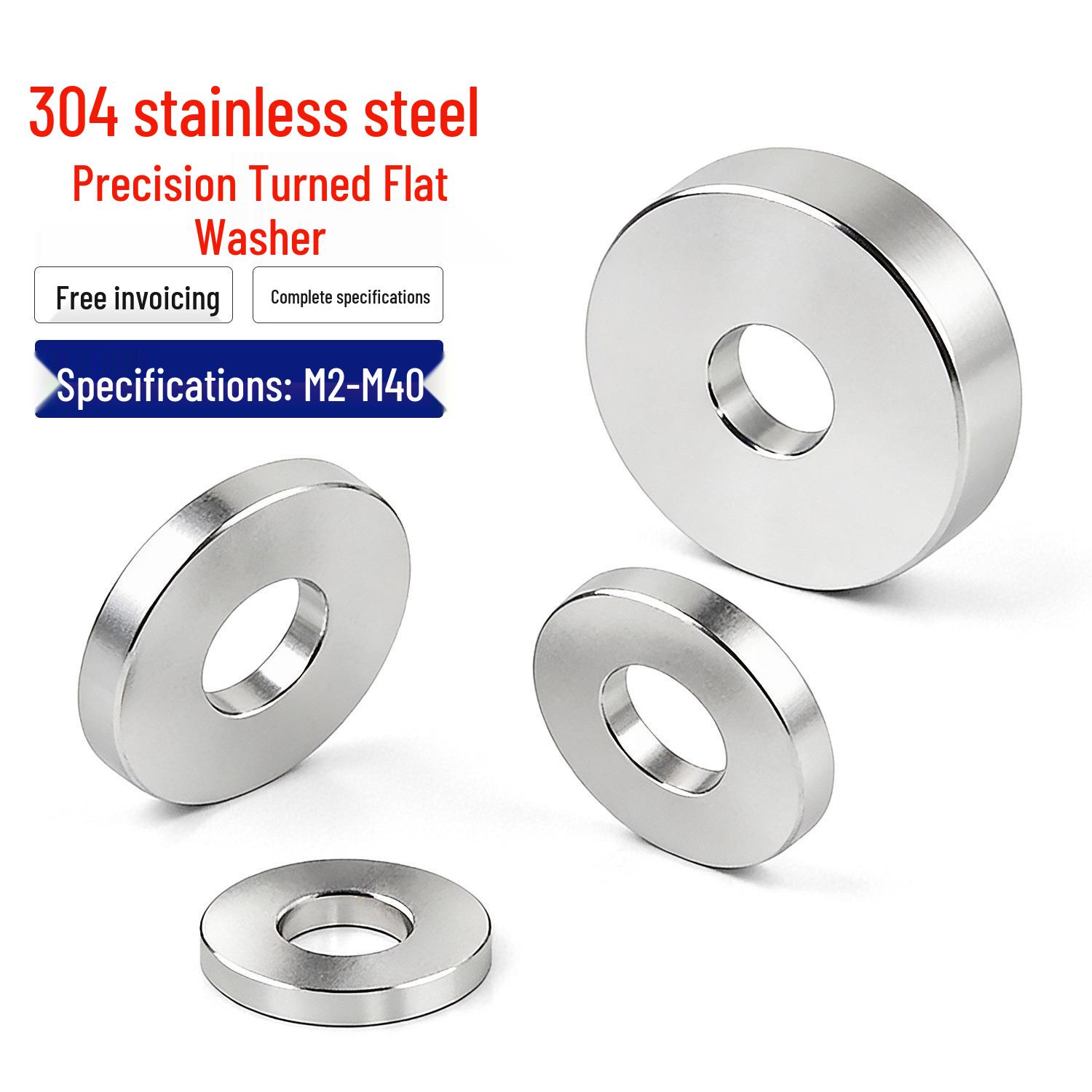 

Heavy-Duty 304 Stainless Steel Precision Flat Washer M6*10*3