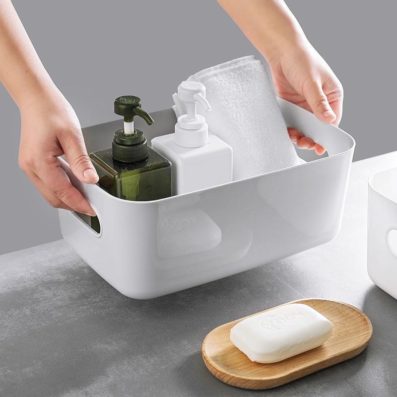 Three Desktop Storage Boxes Sundries Toys Cosmetics Organizer Box Storage Basket Snacks Household Kitchen Storage Box