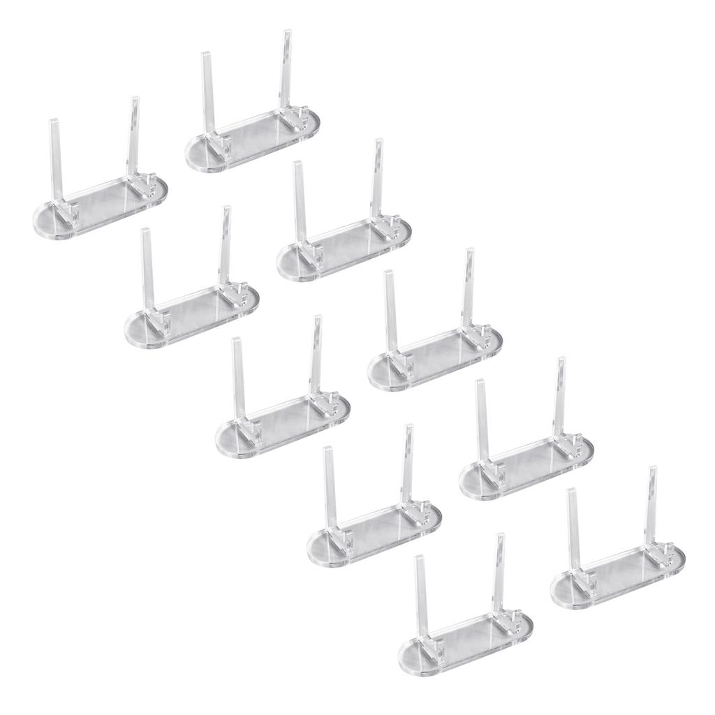 10Pieces Clear Acrylic Card Stands for Graded Sports Cards and Trading Card Display Challenge Coin Small Easels Stands