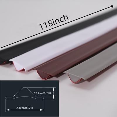 1PC 3meters/118.11inch Flexible Trim Caulk Strip, Peel and Stick Trim for Molding, Wall Corner, Baseboard, Easy Installation