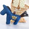 Plush Horse Bag Pendant Fuzzy Horse Backpack Charm Cute Horse Pendant with Golden Coins Lucky Keyring Gift for Family Friends