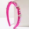 Luxury Pastel Colorful Hairband Sparkling Square Crystal Flower Hair Accessory Sweet Elegant Prom Birthday Party Headwear