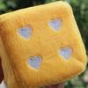1 Pair 3" Fuzzy Plush Dice Heart Shape Decorative Car Rearview Mirror Retro Square