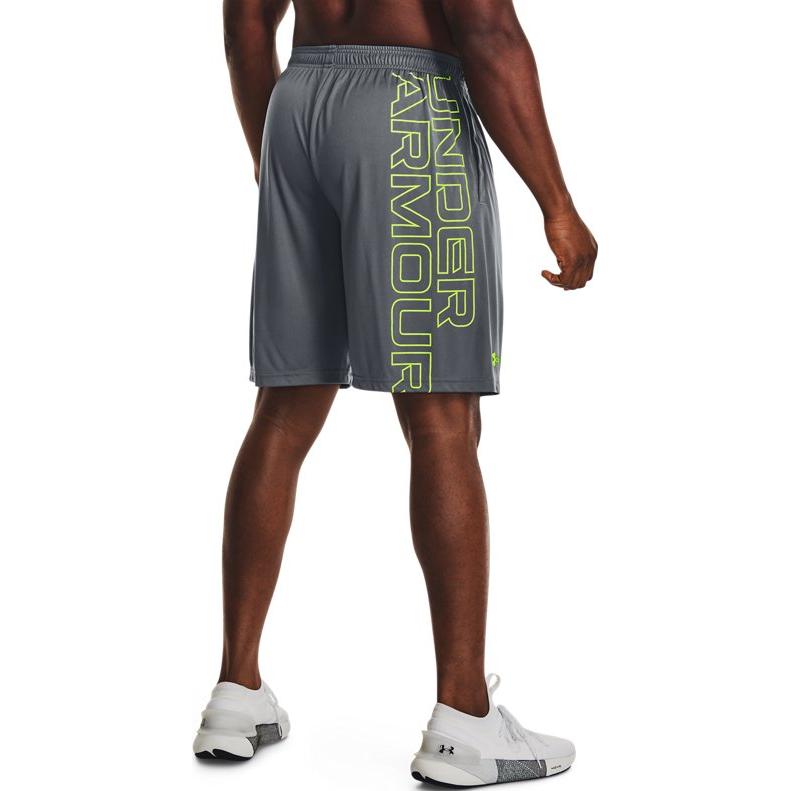 Under Armour Letter Print Elastic Waist Training Shorts Men Bottoms Grey 1376943-012