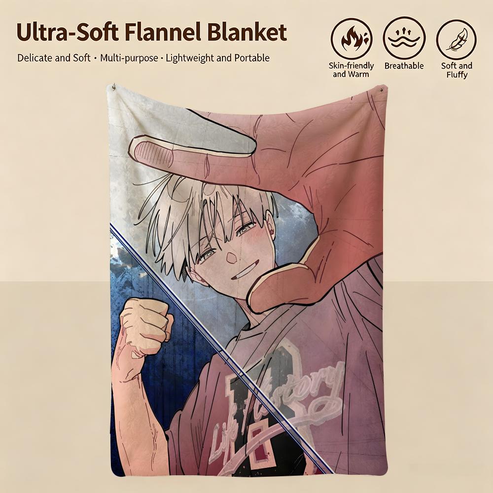 anime O-One Room TA-A Throw Warm Soft Flannel Blanket, Multi-use for Sofa Bed Camping Travel Nap