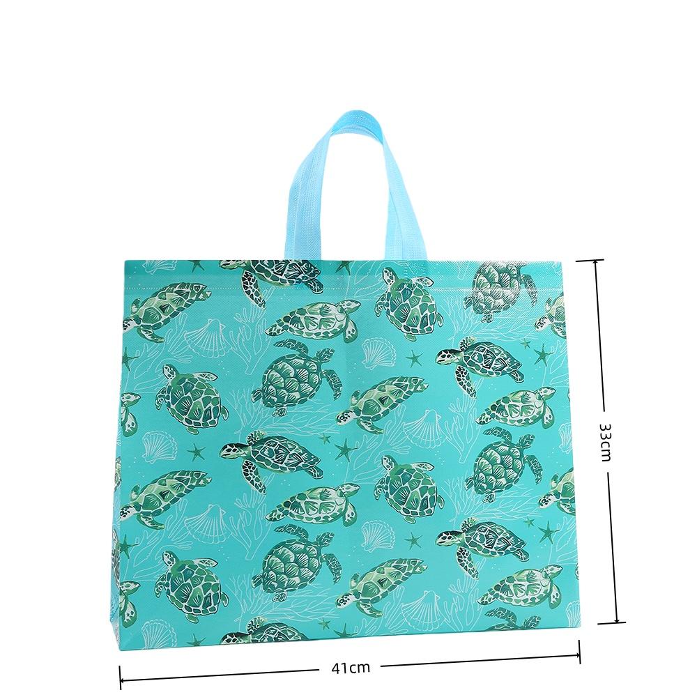 12pcs Festival Gift Bags With Handles Reusable Shopping Bags Printed Non Woven Tote Bags For Party Favors Retail And Gift Pack