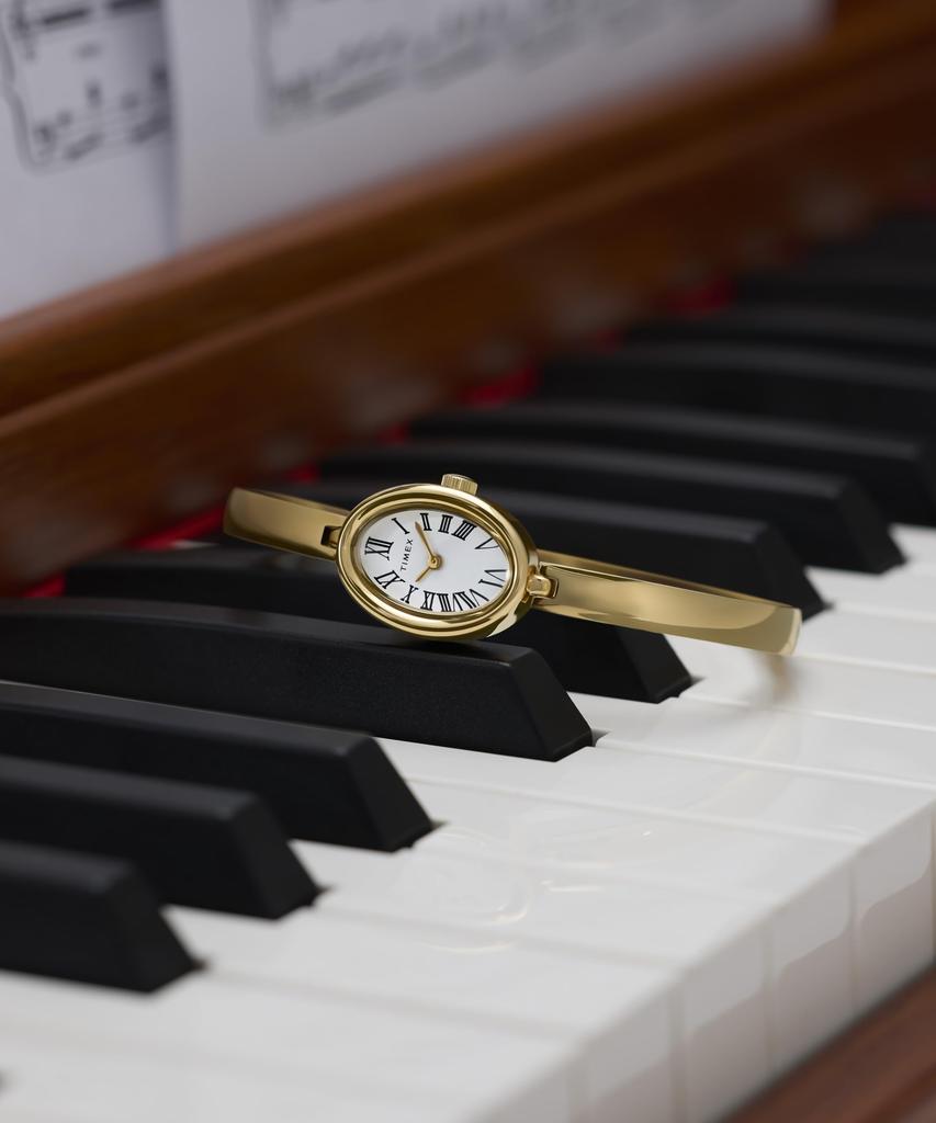 Ceas Cavatina Quartz Rezistent la Apă 3 ATM Geam Mineral Cadran Alb TW2Y27200 [TIMEX] Pentru Femei [Autentic]