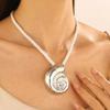 Beach Party Metal Pendant Summer Vacation Jewelry Accessory Ocean Conch Necklace  For Women Gift