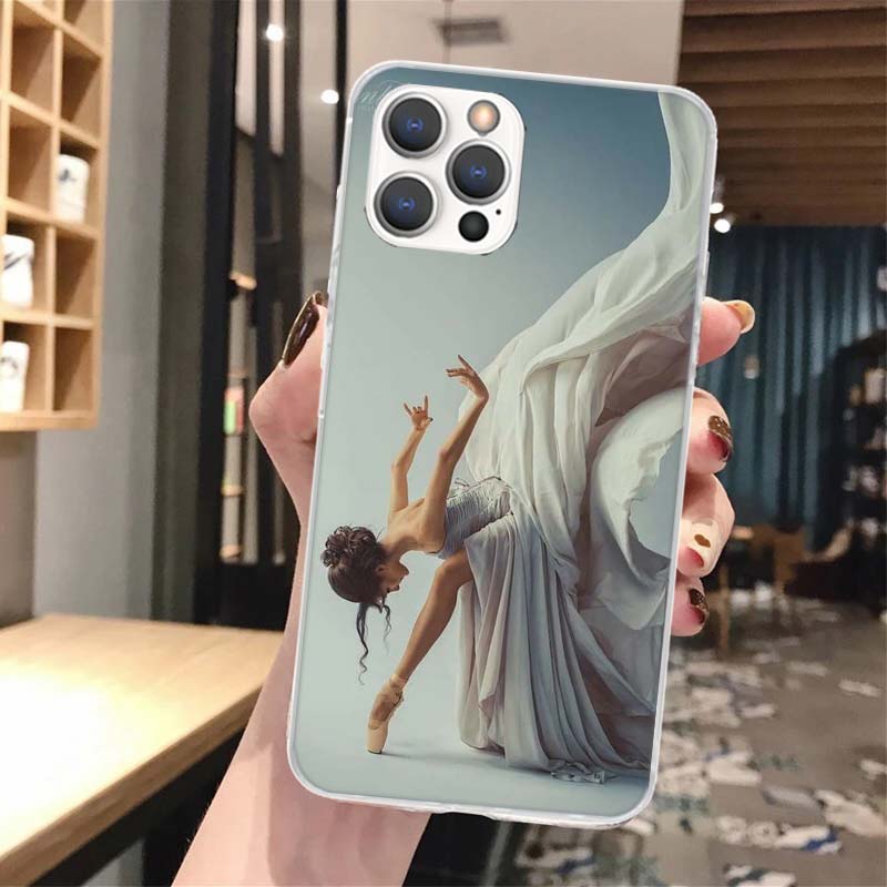Ballerina Ballett Tanzen Weiche Handyhülle Für iPhone 16 15 14 13 12 11 Pro Max X XR XS 7 Plus 8 + SE 2020 Muster Individuell Angepasste Abdeckung