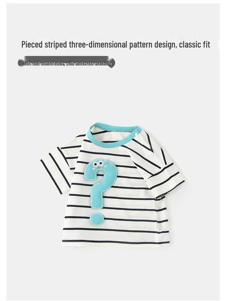DUUDUU 2025 Summer Korean Style Boys' Short-Sleeved Baby Top & Shorts Set