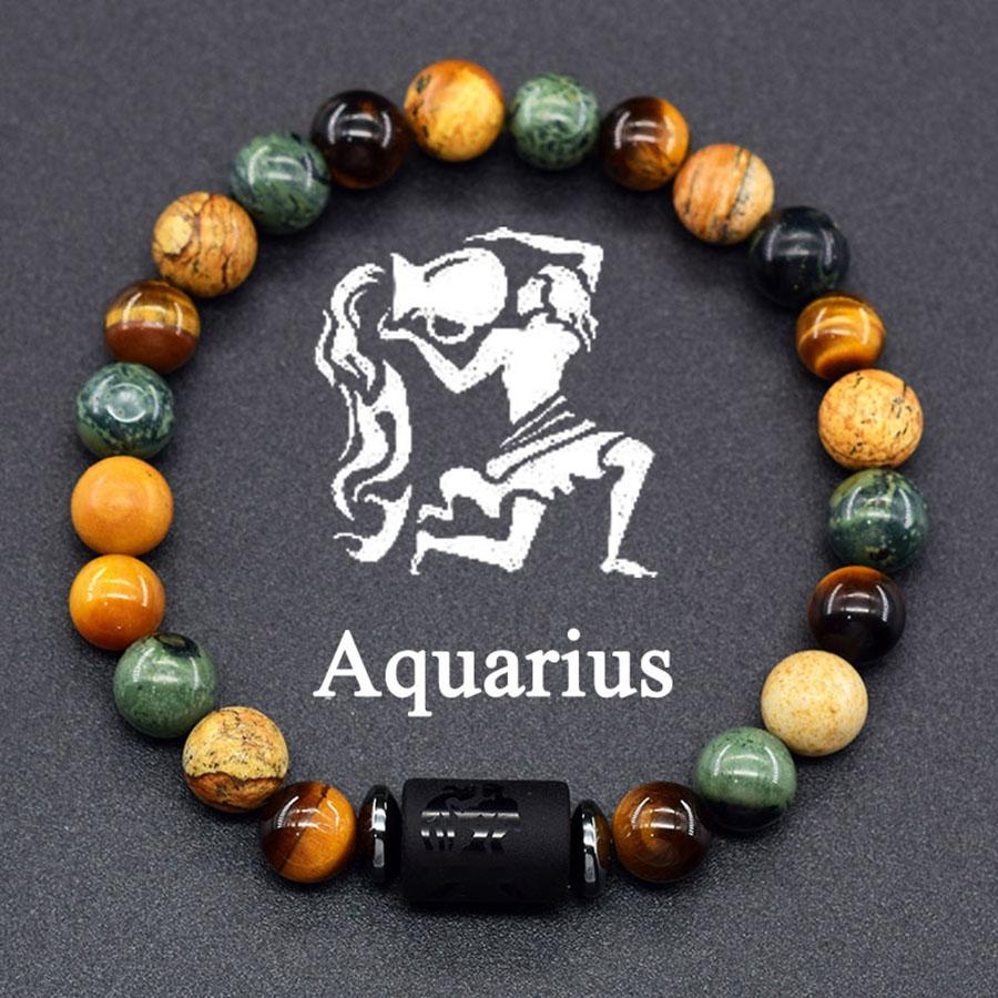 12 Sterrenbeeld Armband Heren Constellatie Armband voor Mannen Ram Maagd Leeuw Weegschaal Bedel Bangle Dames Vriendschap Sieraden om de Hand