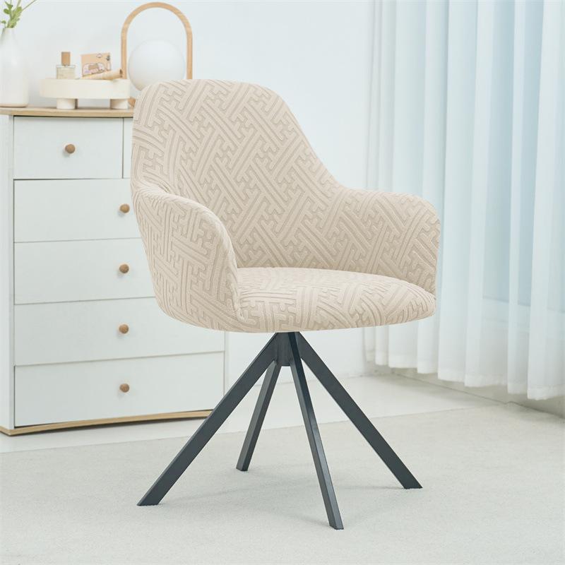 Verdickter Hochlehnen-Stuhlbezug Jacquard Drehstuhlbezug Staubschutz Haushalt Hotel Esszimmerstuhl Stuhlbezug Premium-Gefühl