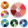 1 Box 2mm Glass Seed Beads Kit Colorful Small Beads Round Loose Spacer Bead For Jewelry Making DIY Bracelet Necklace Accessories