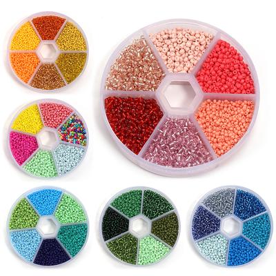 1 Box 2mm Glass Seed Beads Kit Colorful Small Beads Round Loose Spacer Bead For Jewelry Making DIY Bracelet Necklace Accessories