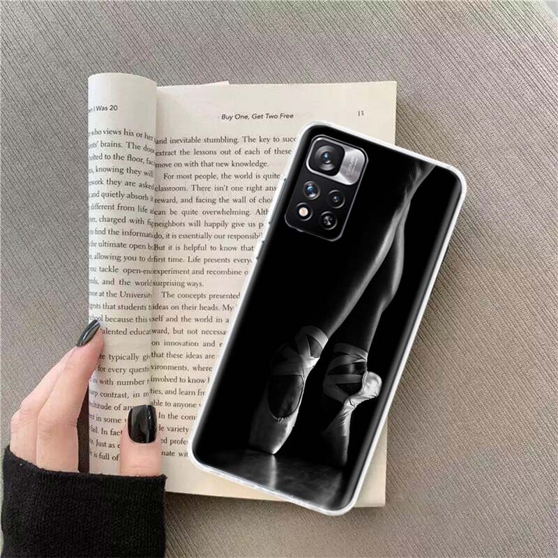Ballerina Ballett Tanz Mädchen Handyhülle Für Redmi Note 13 12 Pro Plus 14 15 Pro 5G 11 11T 11E 11S 10 Pro 10S 9 9S Hülle Handy Klar
