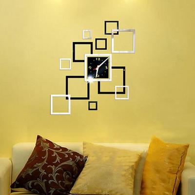 Creative 3D DIY Mirror Clock Room Bedroom Kitchen Wall Stickers