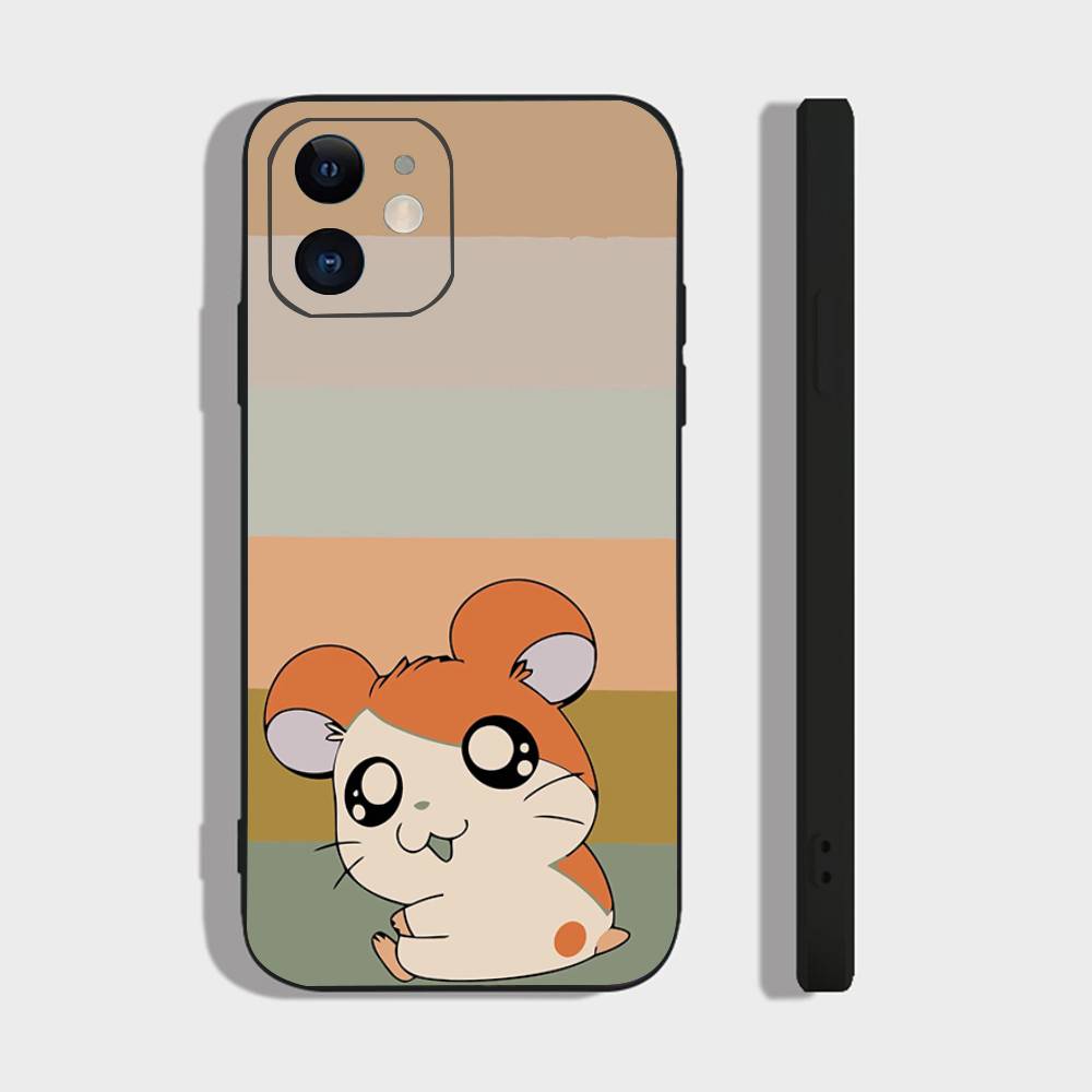 

Cartoon Anime H-Hamtaro Phone Case For IPhone 17 Air 16 15 14 13 Pro Max 11 12 Black Silicone Cover IPHONE 16PRO