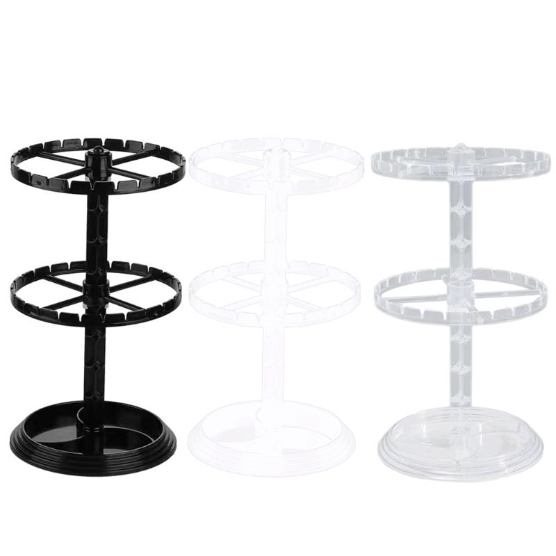 Rotating Earrings Display Stand Versatile Clear Jewelry Organizer Shelf Three Layer Rotating Jewellery Exhibition Rack