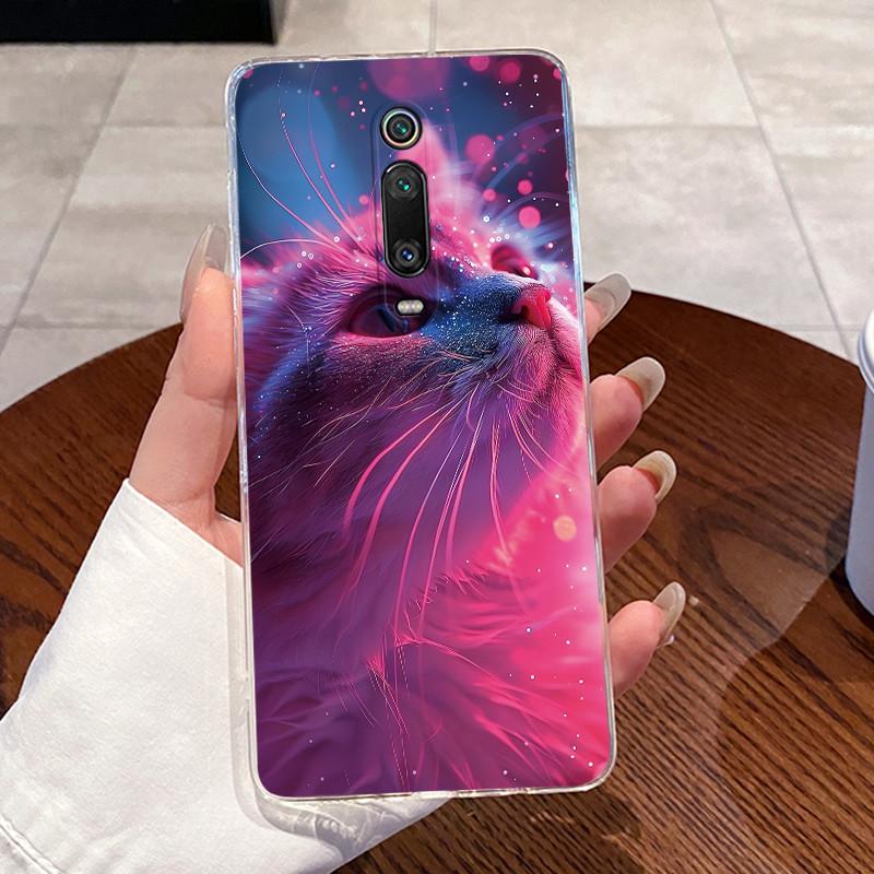 Casing For Xiaomi Mi 9T Pro Mi9T Fundas For Poco F2 / Redmi K20 Pro Clear Silicone Soft TPU Back Cover Cute Cat Protective Case