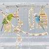 Sturdy Parrots Perches Toys Wooden Birds Climbing Ladder Exercise Playstand  Grinding Claws