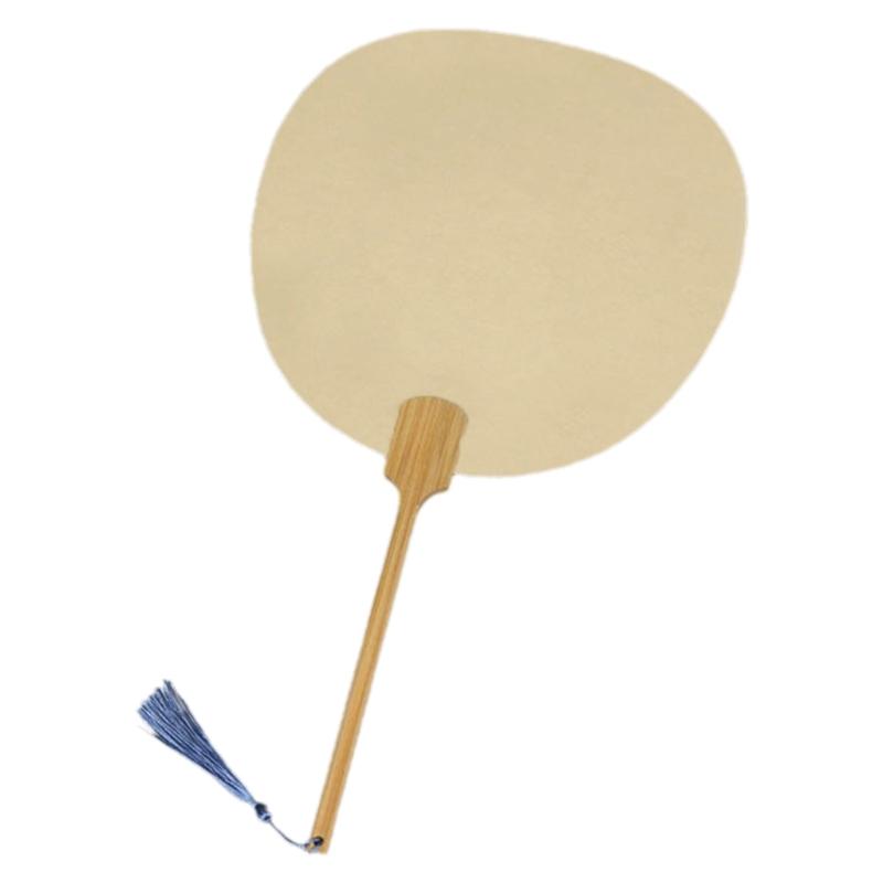 Blank Rice Paper Fan Round Fan Paper Hand Fan Wedding Fan Decorative Painting Fan Blank Fan Kids