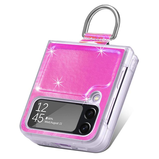 Mode Tragbare Ring Halter Telefon Fall Für Samsung Galaxy Z Flip 4 5g Flip4 Flip3 Flip 3 Klapp Abdeckung für Samsung Flip4