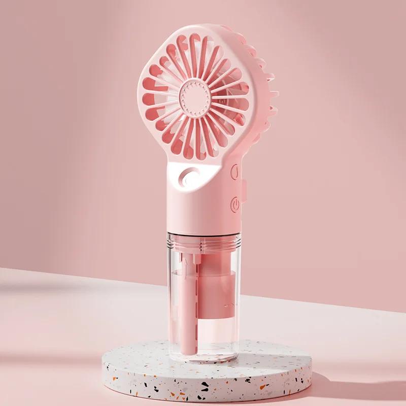 Portable Rechargeable Handheld Misting Fan - Battery Operated Usb Camping Mini Air Conditioner Fan For Travel And Outdoor Use