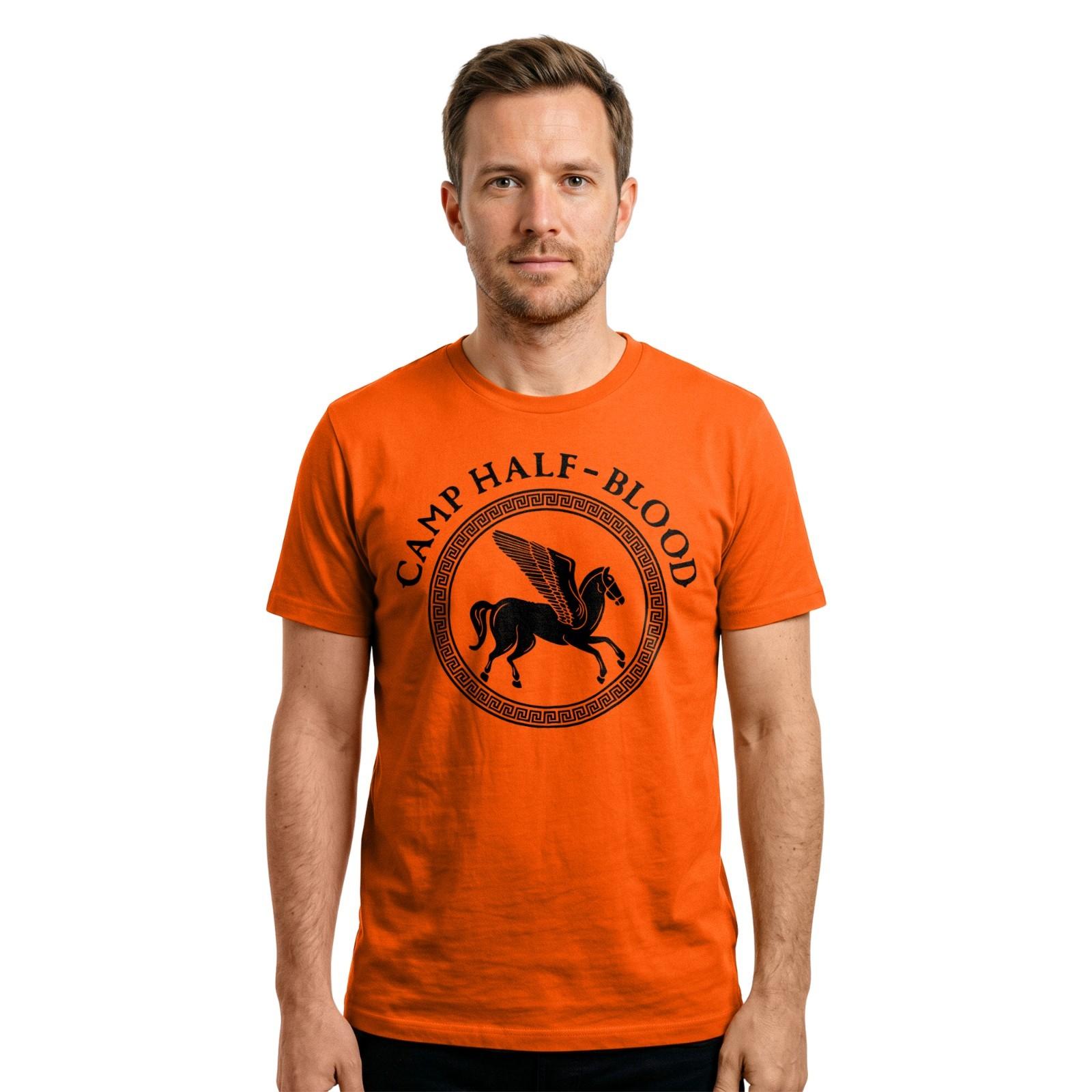 Camp Half Blood T-Shirt | Book Lover Skull Halloween Creepy Book Novel Gift Tee S