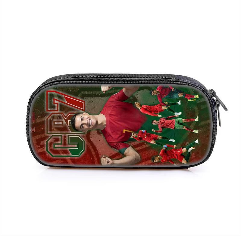Ronaldo Astuccio per Ragazzi e Ragazze Borsa Portapenne Stella del Calcio Scatola Portapenne con Zip per Ragazzi e Ragazze Miglior Regalo Borse Cosmetiche da Donna