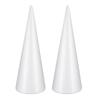 2pcs Craft Cone Shaped Foam Projects Supplies Christmas Tree Decorations Party Holiday Diy Foam Cones Decoration Centerpiece