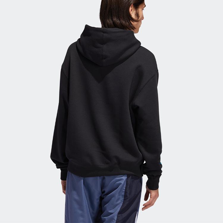adidas Originals Black Men's Watercolor Printing Hooded Pullover Sweatshirt ED6273