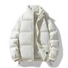 Stehkragen Baumwollkleidung Herren und Damen Abschnitt Winter Verdickt Locker Baumwolljacke Paarmodelle Einfarbig Brotkleidung Baumwollmantel