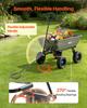 Garden Dump Cart, 272 kg Poly Dump Cart, Garden Carts Dumps Wagon with 90° Quick-Dumps Mechanism, 180° Swivel Wheels, 270° Flexible Rotating Bearings,
