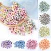 100pcs 2.5cm Silk Cloth Wedding Flower Heads DIY Manual Simulation Material for Dress Wreath Decoration Creative Flower Buds