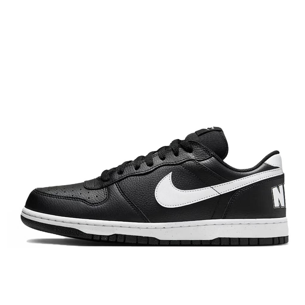 Nike Big Low Lu Cushioning Abrasion Resistant Slip Resistant Low top Skateboard Shoes Unisex Black White Gold 355152-016(Team661-)