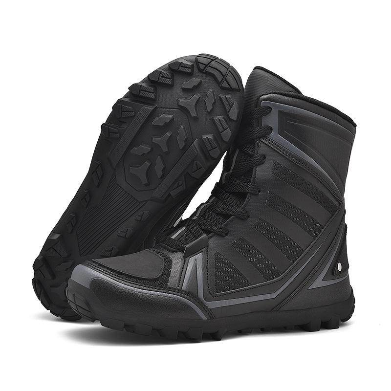New Style Large Size High-top Thick-soled Motorcycle Boots Mens Motorcycle Boots Street Riding Boots Racing Boots Outdoor Riding Long Boots