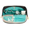 Artisan & Artist Brand Slope-Shaped Makeup Pouch, Pirouette, 3WP-PR110H, Horse Print, Black