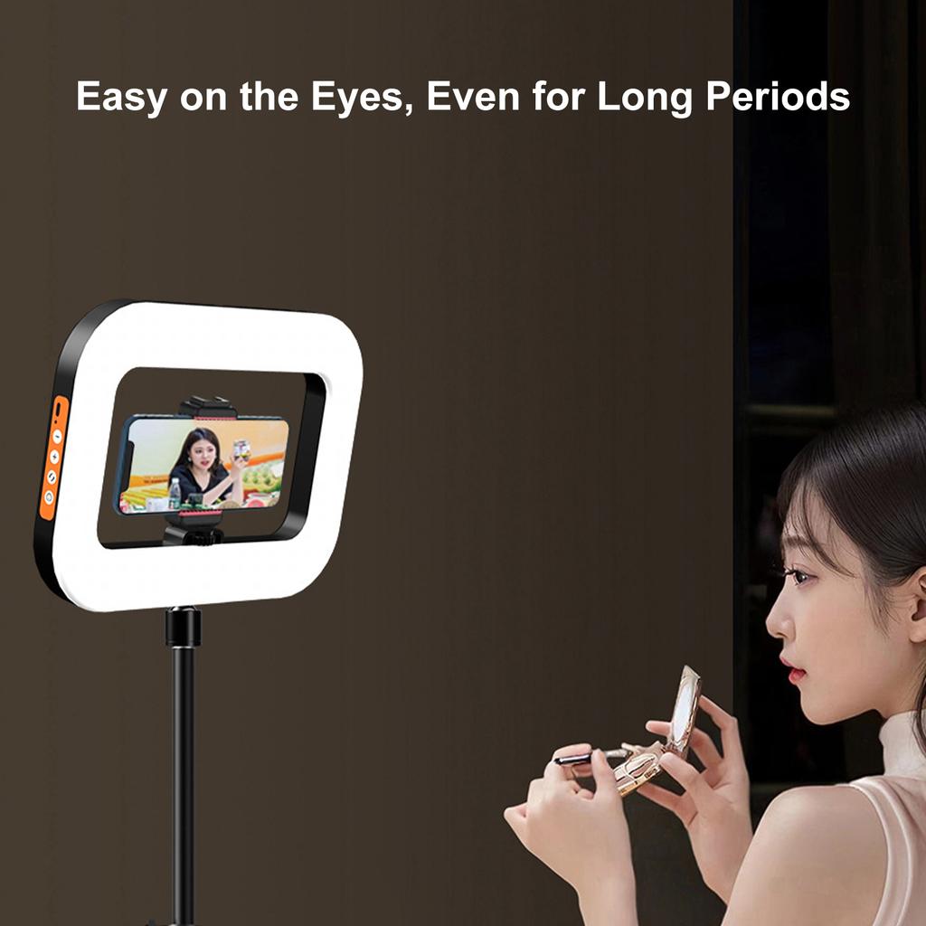 LED Mobile Video Stabilizer Rechargeable Cell Phone Light Handheld Phone Stabilizer with Phones Holder for Video Recording