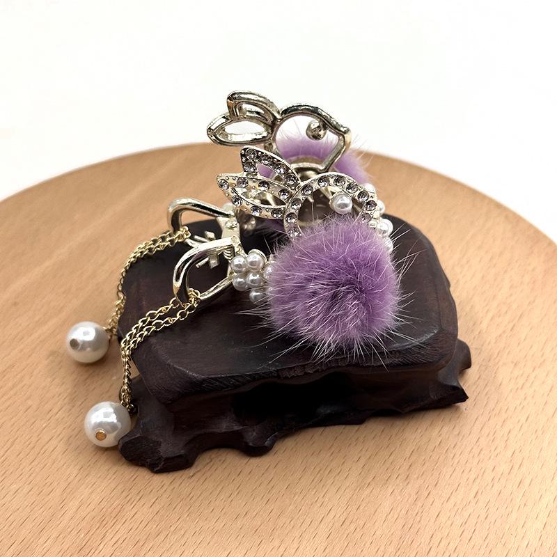 Luxury Alloy Rhinestone Hair Claw Clip for Women – Anti-Collapse Hold