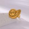 Vintage Conch Rings For Women Gold Color Stainless Steel Geometric Conch Ring Wedding Statement Summer Ocean Jewelry Gift Bff