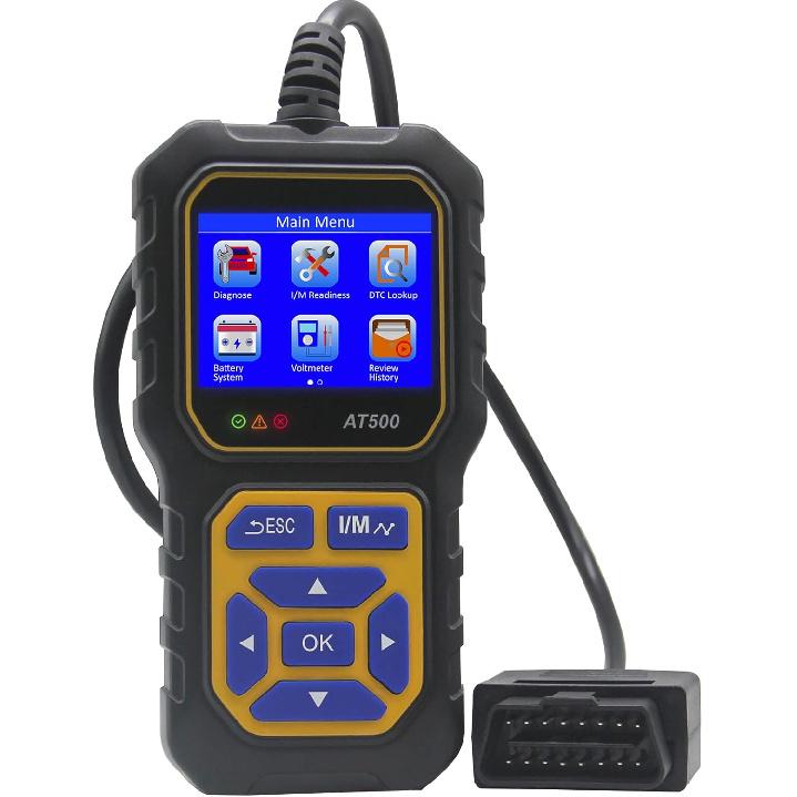Car OBD2 Scanner Code Reader Engine Fault Code Reader iKiKin AT500 Professional Reader Scanner Diagnostic Tool Check Engine Light Scan Tool for OBD AT500 Blue