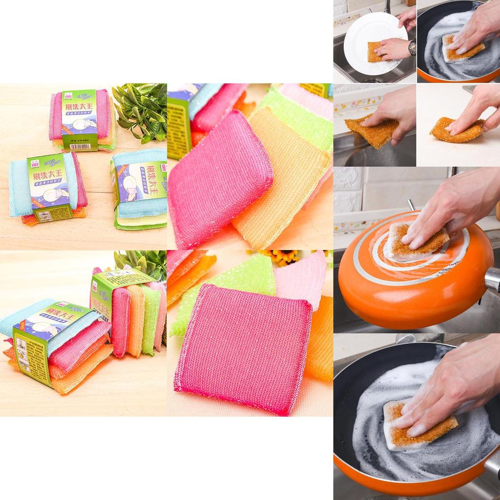 Versatile Dishwashing Brush For Effortless Cleaning With Soft Scouring Pad Design