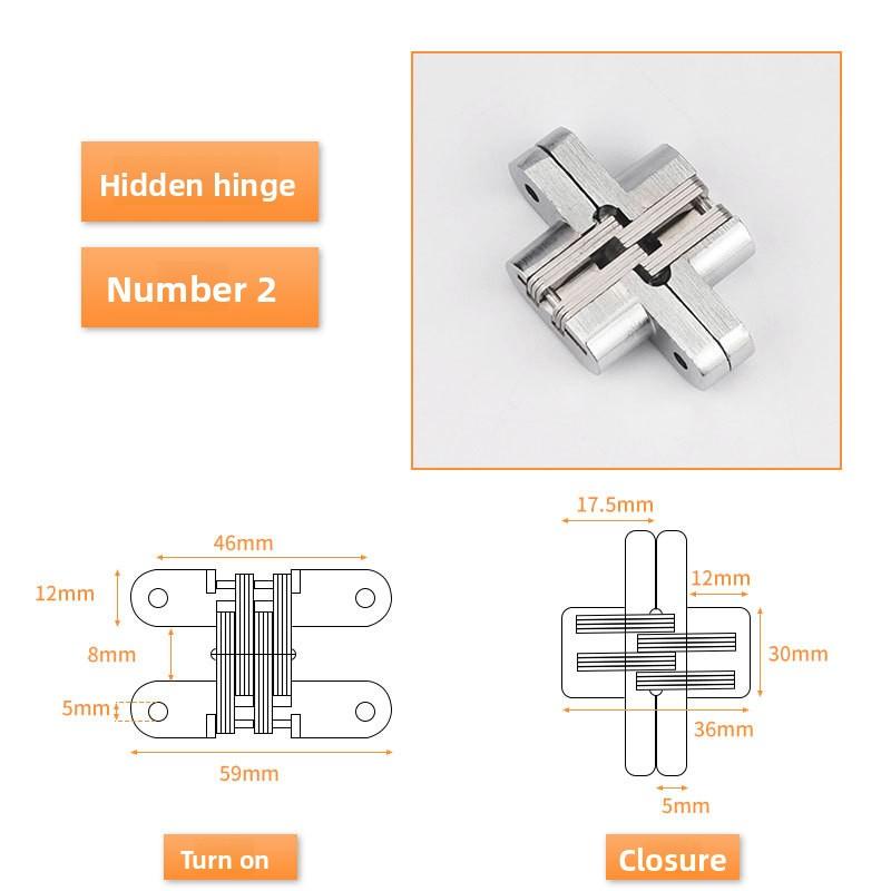 1PC Stainless Steel Hidden Hinges 180° Invisible Folding Window Door Hinge With Screws Furniture Hardware Accessories