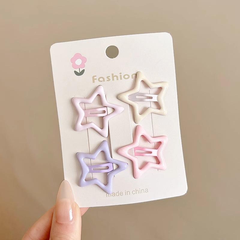 

Dopamine Powder Purple Star Heart Hair Clip - Cute BB Hairpins for Women & Kids