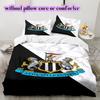 Football ClubPattern Bedding Quilt Set Quilt Cover Pillowcase Home Decoration Birthday Gift (1 * Duvet Cover + 2 * Pillowcase, Without Core)