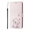 A22 Leather Phone Case For Samsung Galaxy A22 A32 A12 A42 A52 4G A72 A52s 5G Flip Cover Wallet Magnetic Painted Cases Cat Flower