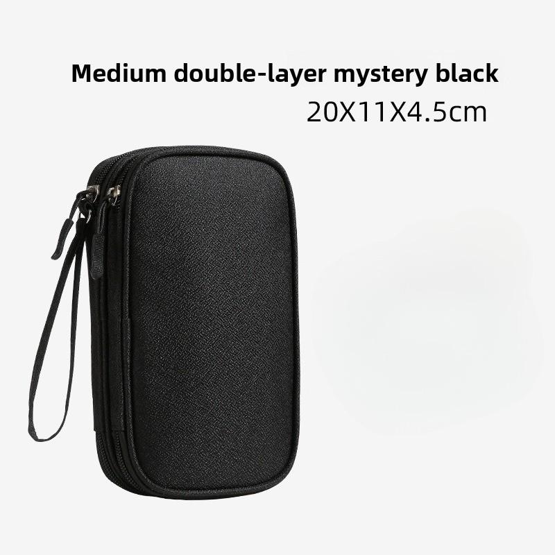 

1pc Data Cable Storage Bag Waterproof Multifunctional Portable Organizer for Earphone and Power Cord чёрный