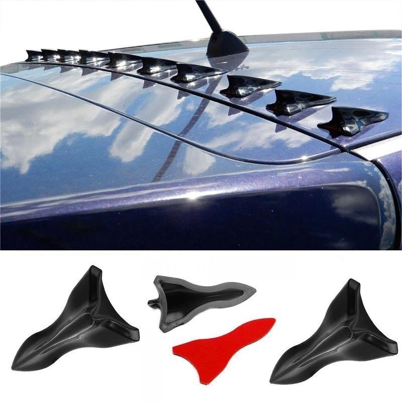 10 Stück Gen Haifischflossen Diffusor Vortex Generator für Mazda Subaru Dachspoiler Stoßstange (Für dich: 10 Stück )